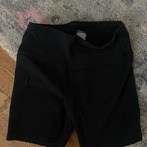 womens Black biker shorts